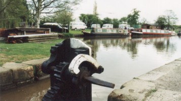 View across the canal to caravan site
