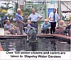 over 100 senior citizens & carers are taken to Stapeley Water Gardens each year